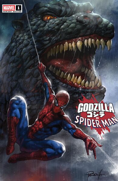 File:Godzilla vs. Spider-Man - Rebel Base Comics Variant by Lucio Parrillo.jpg