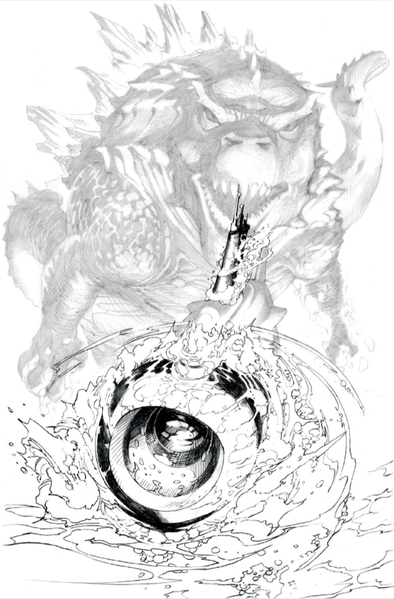 File:Concept Art - Awakening - Godzilla Behind USS Nautilus.png