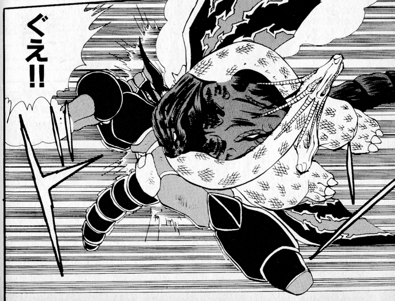 File:'92 - '93 GKOTM Manga - King Godzilla slams Machine G.png