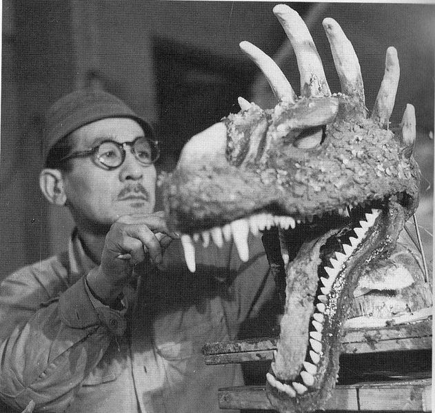 File:GRA - Teizo Toshimitsu modeling Anguirus head.jpg