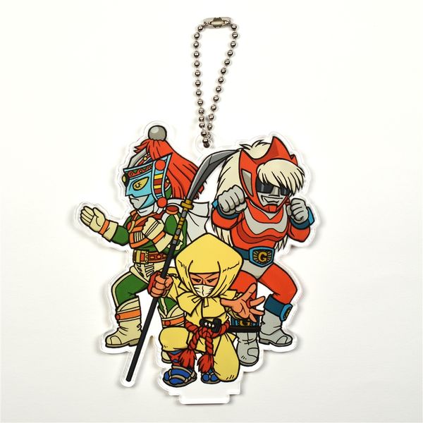 File:Godman, Greenman, Ushiwaka Kotaro Keychain.jpg