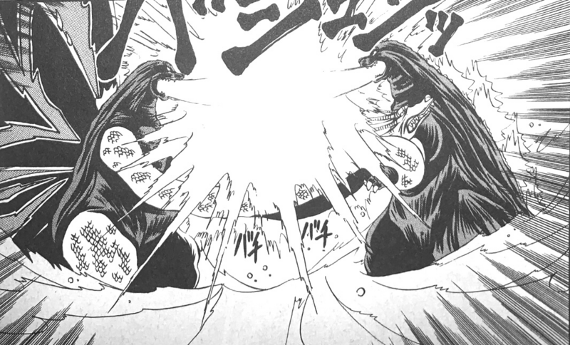 File:'92 - '93 GKOTM Manga - King Godzilla and Godzilla Beam Lock.png