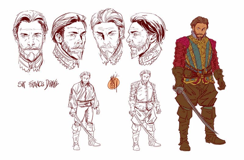 File:HTBD - Sir Francis Drake Character Sheet by Inaki Miranda.jpg