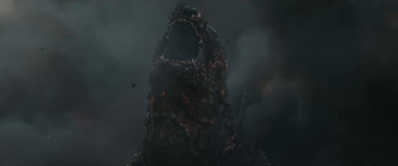 File:Minus One - Godzilla roars after firing atomic breath.png