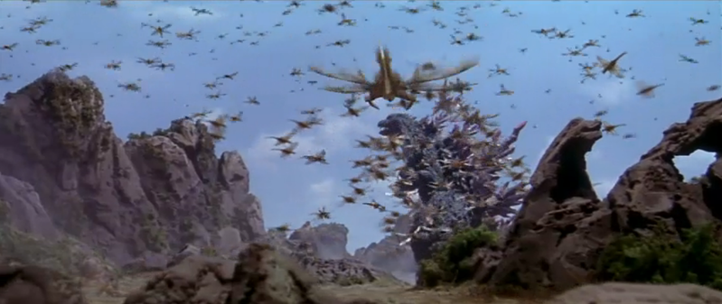 File:Godzilla vs. Megaguirus - Godzilla gets swarmed.png