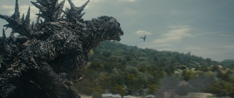 File:Godzilla Minus One - Godzilla tracking the Shinden by sight.png