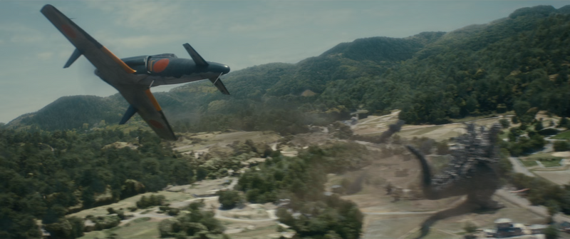 File:Godzilla Minus One - Shinden turning near Godzilla.png