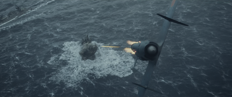 File:Godzilla Minus One - Shinden firing on Godzilla over Sagami Bay.png