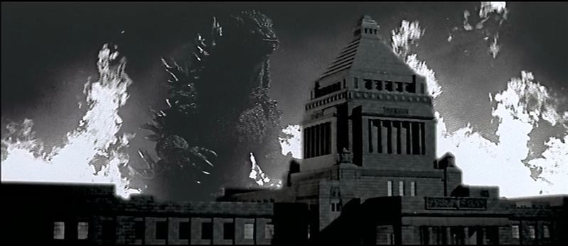 File:Godzilla vs. Megaguirus-Godzilla approach National Diet Building.jpg