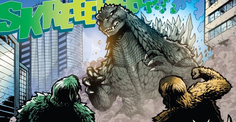 File:Godzilla vs. the Gargantuas in Godzilla Rulers of Earth.jpg