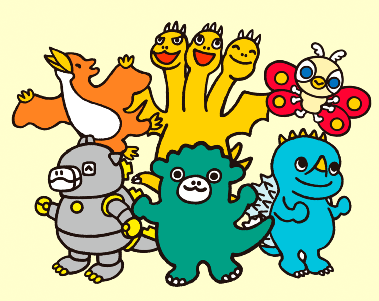 File:Chibi Godzilla monsters.png