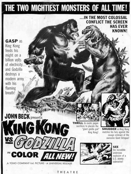 File:King kong vs godzilla newspaper ad.png