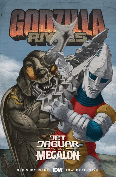 File:Godzilla Rivals Jet Jaguar vs. Megalon Online Exclusive Cover.jpg