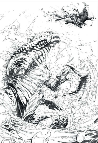 File:Concept Art - Awakening - Godzilla Behind Shinomura.png