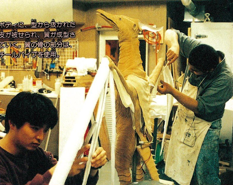 File:Heisei Rodan full-scale model wings under construction.png
