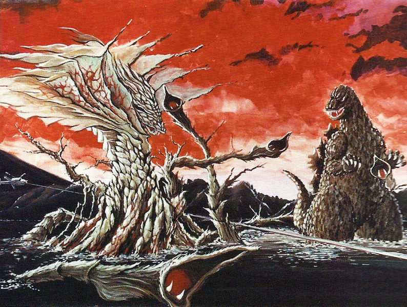 File:Concept Art - Godzilla vs. Biollante - Godzilla vs. Rose Biollante 1.png