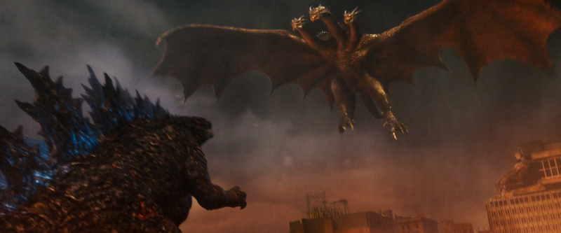 File:GKOTM - King Ghidorah flying over to pick up Godzilla.png